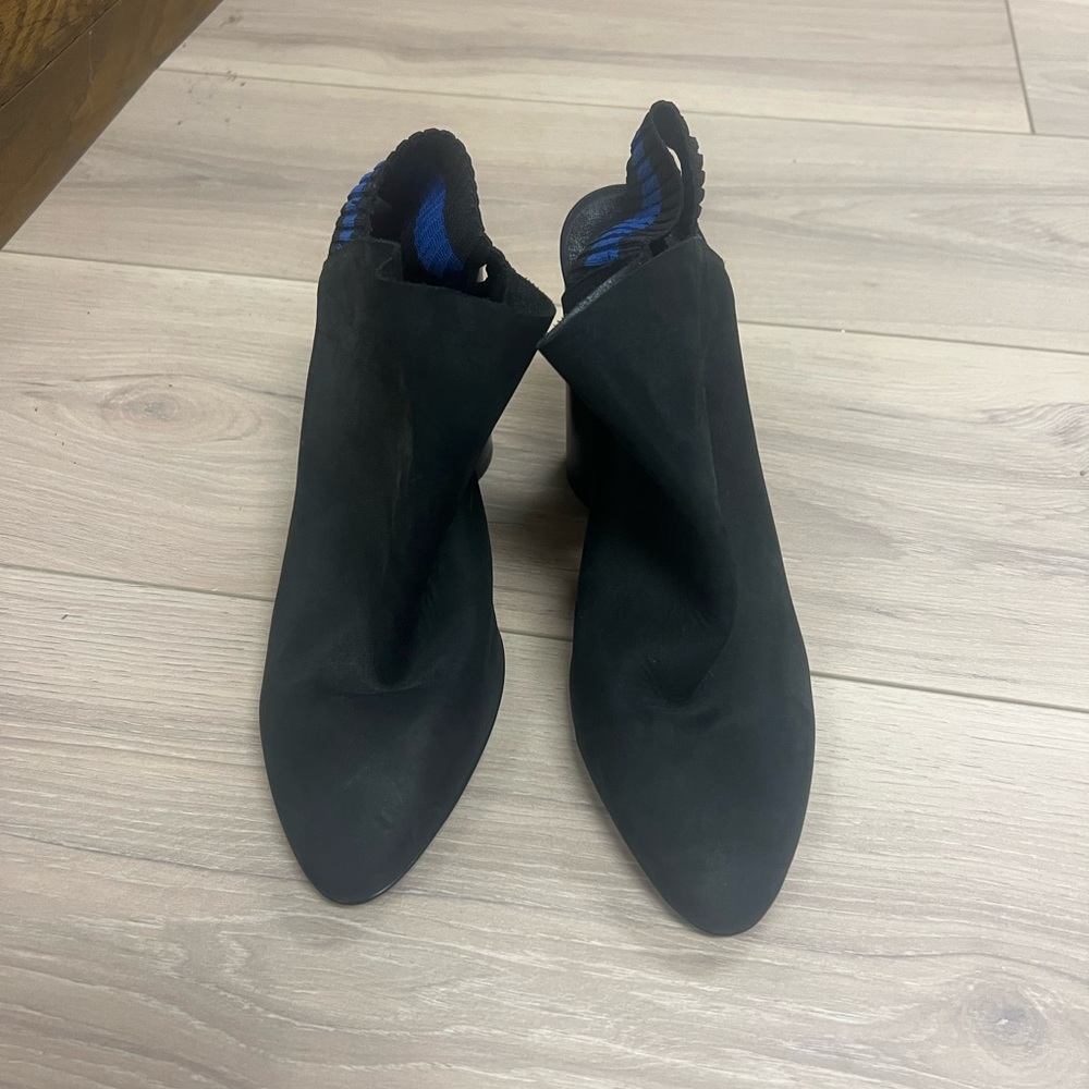 Philip lim black heels with blue back strap